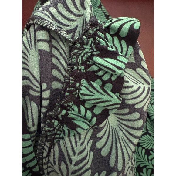 cAbi Palmette Tropical Print Mini Dress Navy/Green Size Small - Picture 13 of 13